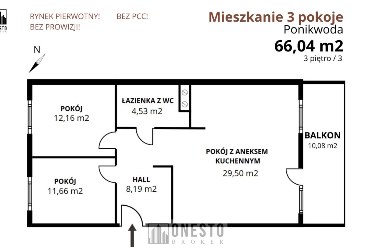 Mieszkanie na sprzedaż, Lublin, 66m2