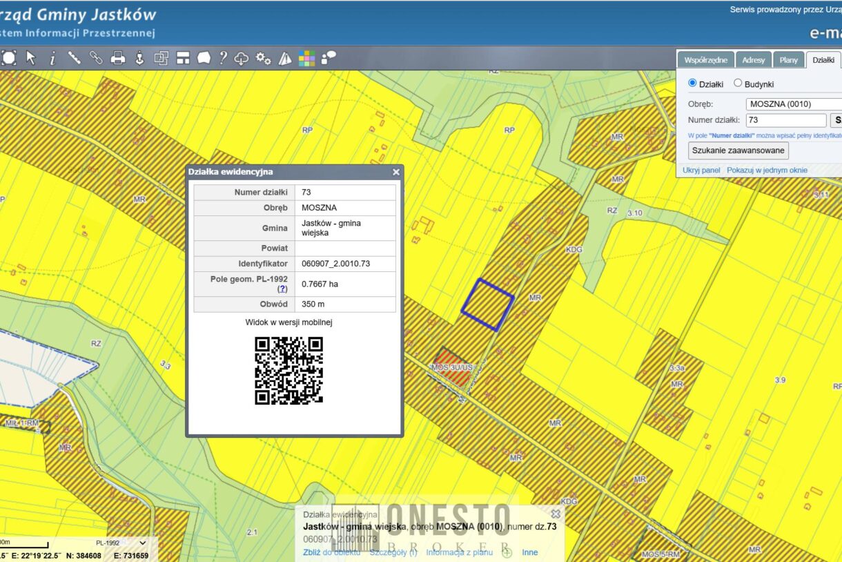 Działka na sprzedaż, Moszna, 7667m2