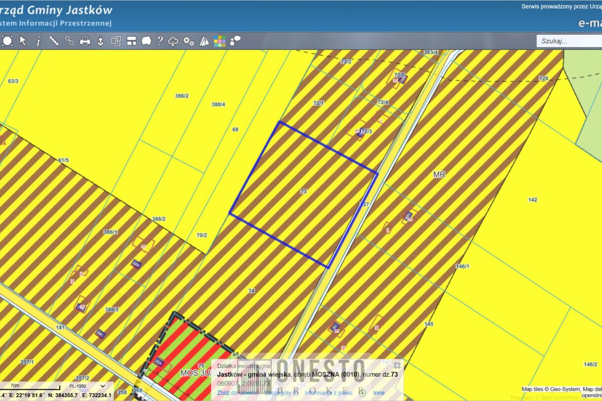 Działka na sprzedaż, Moszna, 7667m2