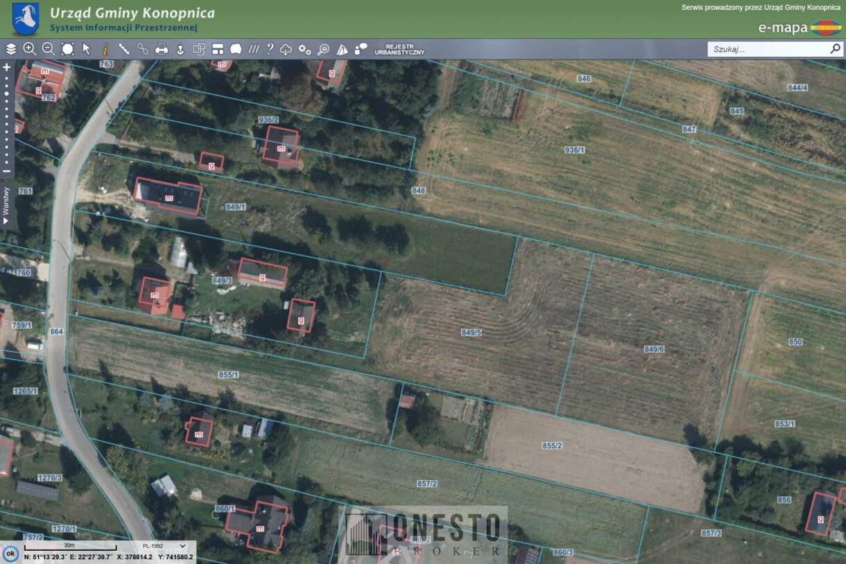 Działka na sprzedaż, Konopnica, 6361m2