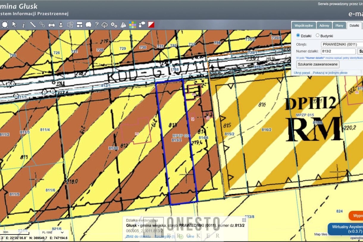 Działka na sprzedaż, Prawiedniki, 1496m2
