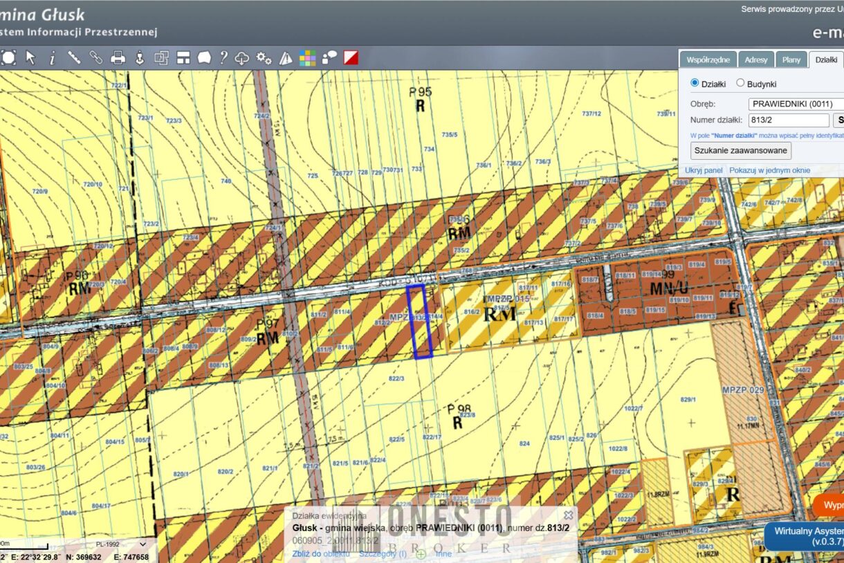 Działka na sprzedaż, Prawiedniki, 1496m2