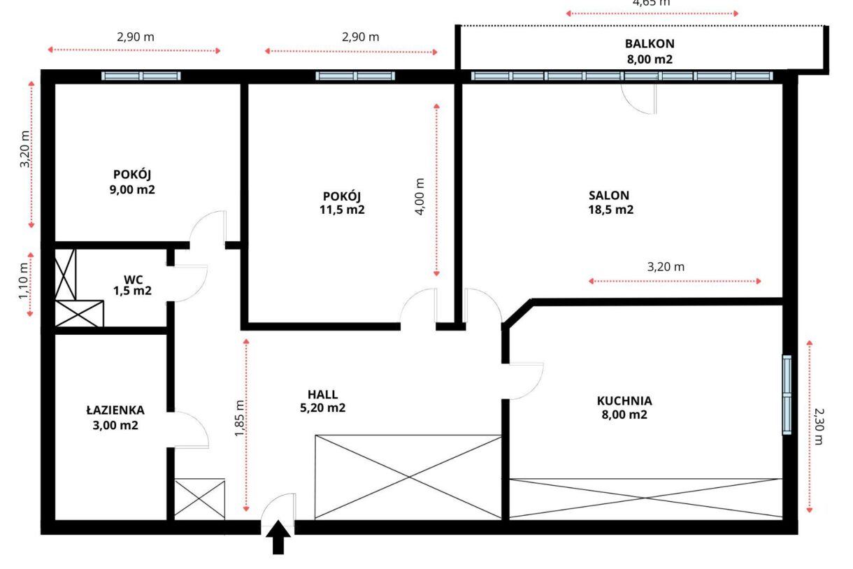 Mieszkanie na sprzedaż, Lublin, 60m2