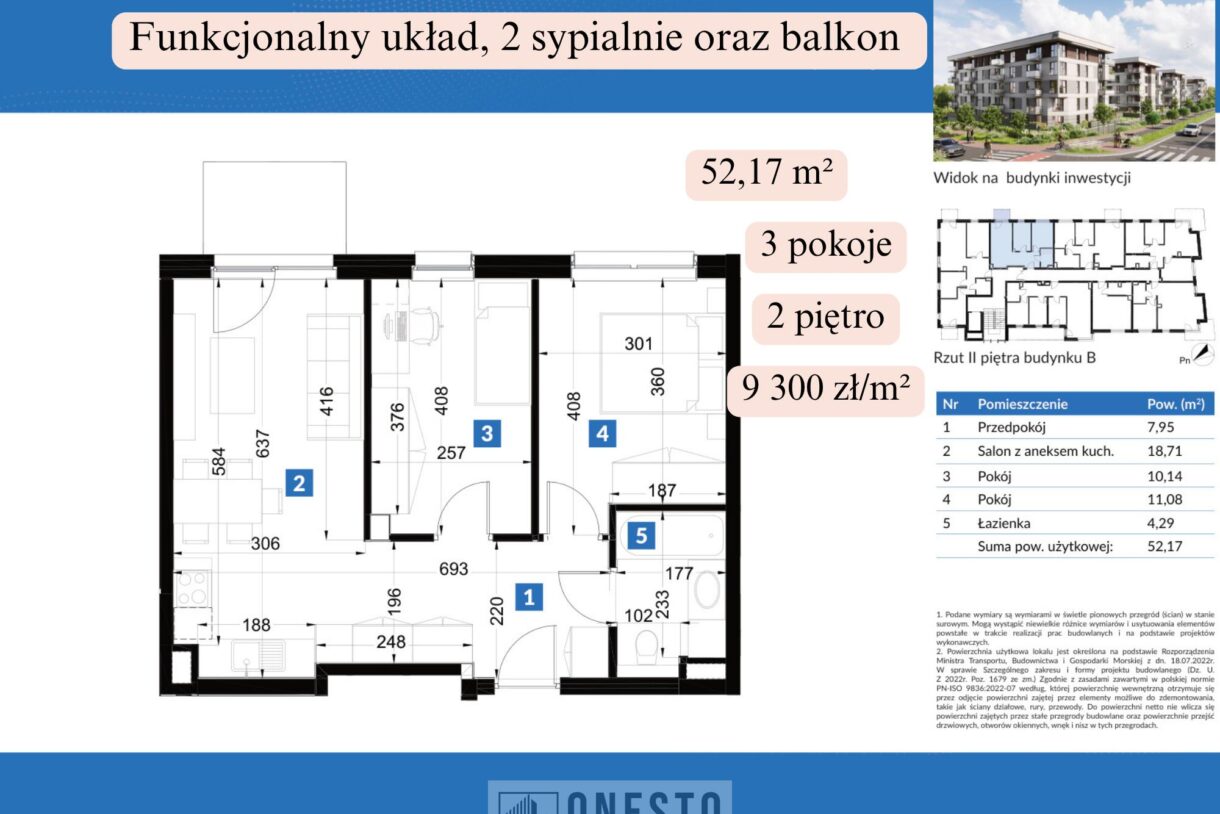 Mieszkanie na sprzedaż, Świdnik, 52,17m2